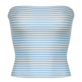 Coastal Vibes Blue Tube Top