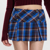Best In Class Plaid Mini Skirt in Blue