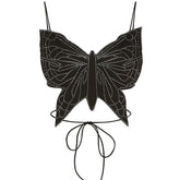 Butterfly-Shaped Backless Top