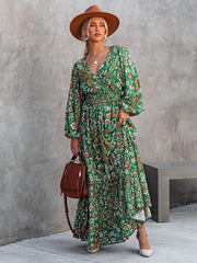 Bohemia Loose A-Line Floral Backless Dress