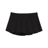 Women Fashion With Pleated Shorts Skirts Sexy Girls Mini Skirt Y2k Clothing Mid Waist Side Zipper Female Skort Mujer