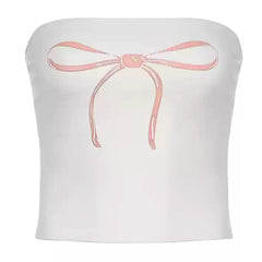 Coquette Bow Y2K Tube Top