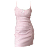 Coquette Gingham Slip Dress