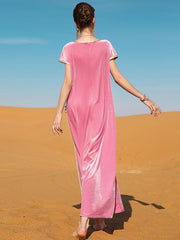 Vacation Loose Round-Neck Dress