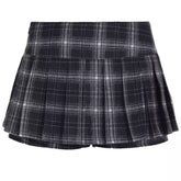 Dark Academia Plaid Mini Skirt
