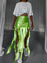 High Waist Bodycon Long Skirt For Women 2024 Casual Hollow Out Tassel Faldas Ajustadas Side Slit Party Maxi Skirts WomanChristmas Gifts