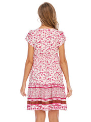 Bohemian Floral Mini Dress