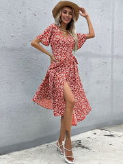 Bohemia A-Line Irregularity Floral Dress