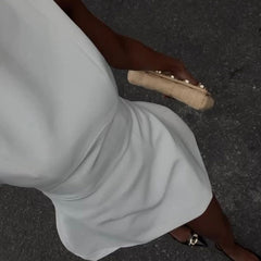 Sleeveless Sexy Strapless Mini Dress Solid Patchwork High Waist Summer Fashion Female Bodycon Plunge Vacation Dress NewChristmas Gifts