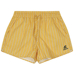 Elastic Waist Pinstriped Shorts