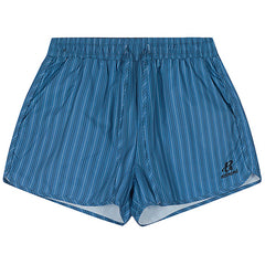 Elastic Waist Pinstriped Shorts