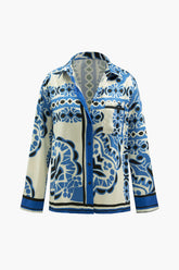 Printed Chest Pocket Long Sleeve Shirt