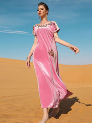 Vacation Loose Round-Neck Dress