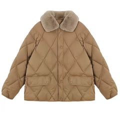 Faux Fur Collar Padded Jacket