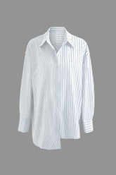 Contrast Stripe Long Sleeve Shirt