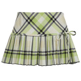 Preppy Plaid Mini Skirt in Green