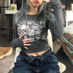 Grunge Eyes Long Sleeve Tee