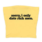 I Date Only Rich Men Y2K Tube Top