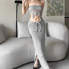 Coastal Knit Crochet Maxi Skirt