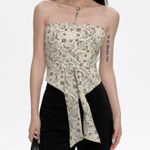 Paisley Print Tube Top