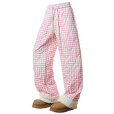 Pastel Checkered Puffer Pants