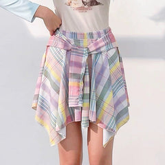 Secret Crush Pastel Plaid Skirt