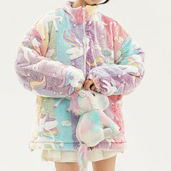 Pastel Unicorn Zip-Up Jacket