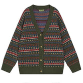 Patterned Knit Oversized Cardigan