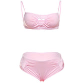 Pink Heart Cutout Lingerie Set