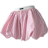 Pink Gingham Balloon Skirt