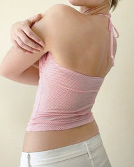 Morning In Paris Polka Dot Halter Top