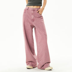 Dust Pink Skater Girl Loose Jeans
