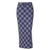Campus Secrets Plaid Maxi Skirt