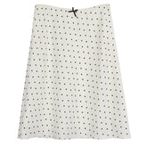 Satin Polka Dot Midi Skirt