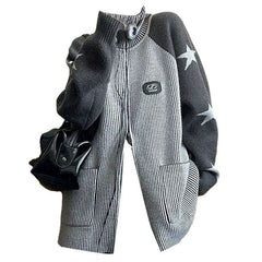 Star Girl Aesthetic Zip Up Sweater