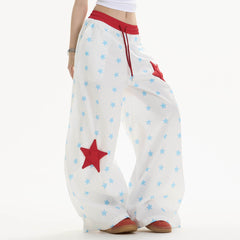Star Girl Aesthetic Wide-Leg Trousers