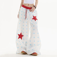 Star Girl Aesthetic Wide-Leg Trousers