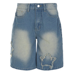Star Girl Vintage Wash Denim Shorts