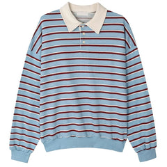 Bonjour Baby Stripe Polo Sweatshirt