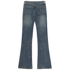 Y2K Aesthetic Patchwork Flared Jeans