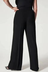 Solid Ruched Straight Leg Pants