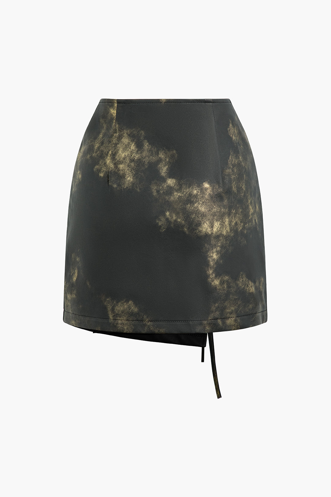 Tie Dye Eyelet Tie Mini Skirt