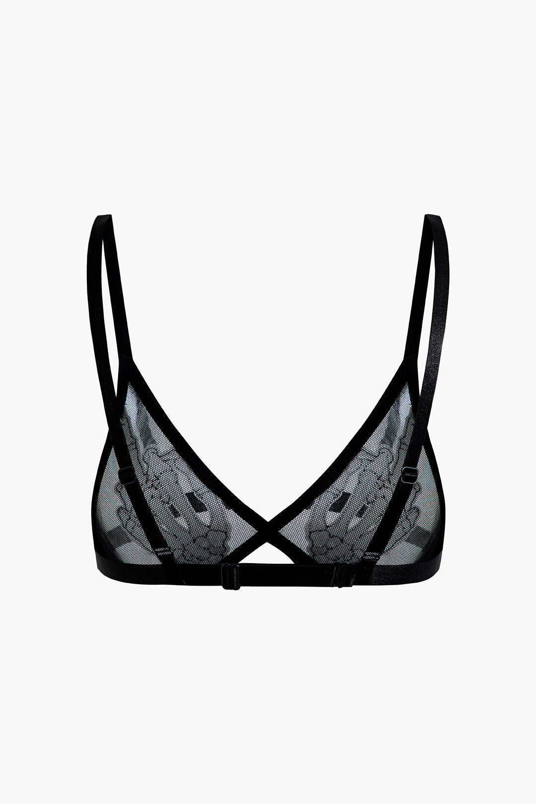 BH-Top aus Netzstoff mit Skelett-Print 