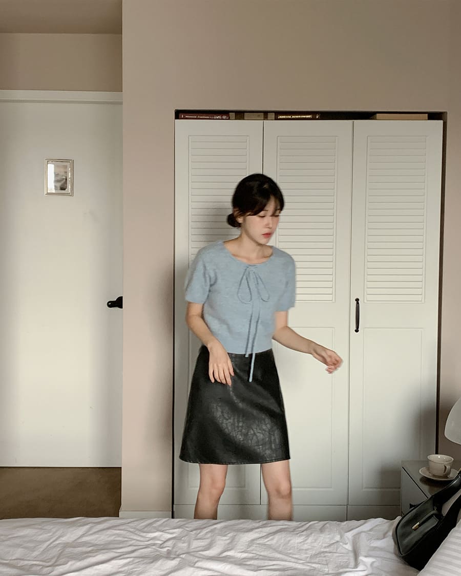 Lora Anne Leather Skirt