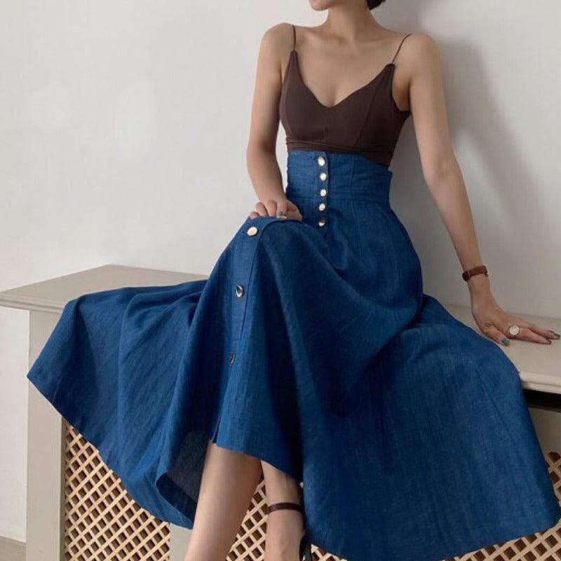 2024 New Fashion Elegant Niche V-neck Knitted Camisole & High-waisted Skirt Suits Set