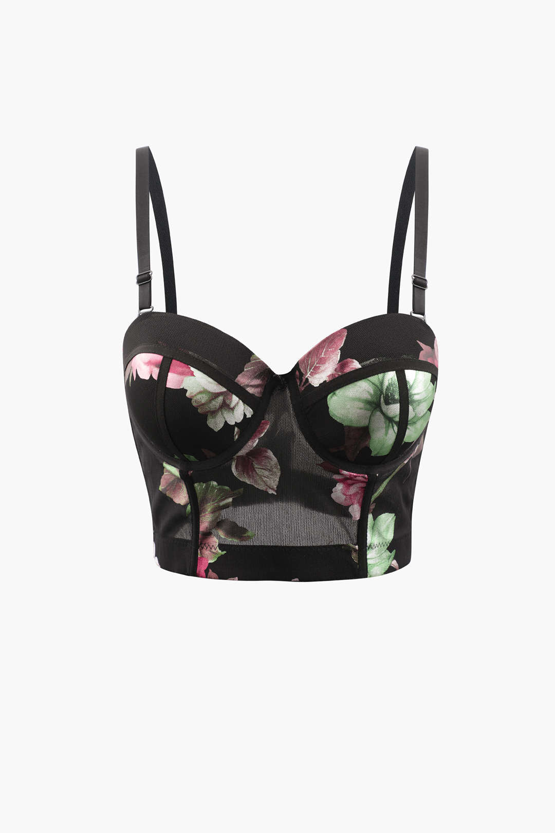 Floral Print Bustier Top