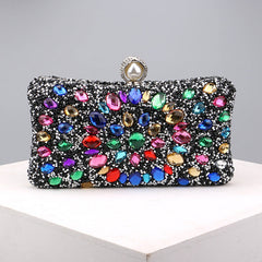 Casual Patchwork Chains Rhinestone Bags(8 Colors)