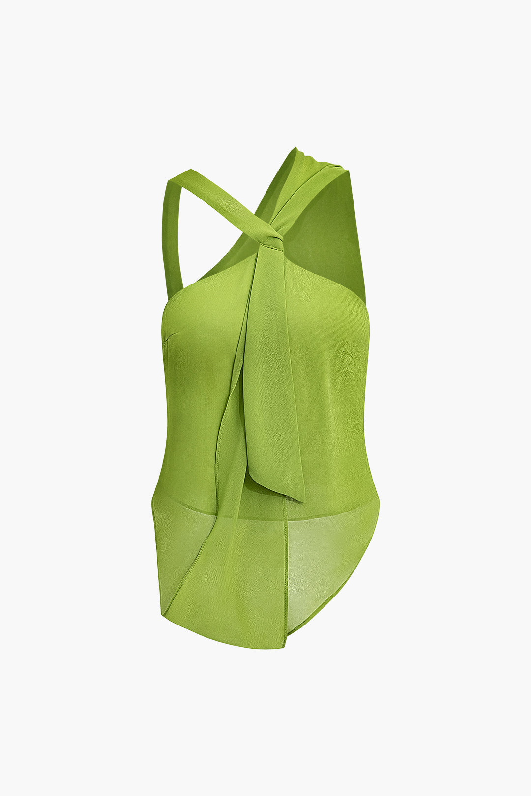 Einfarbiges, asymmetrisches Tanktop 