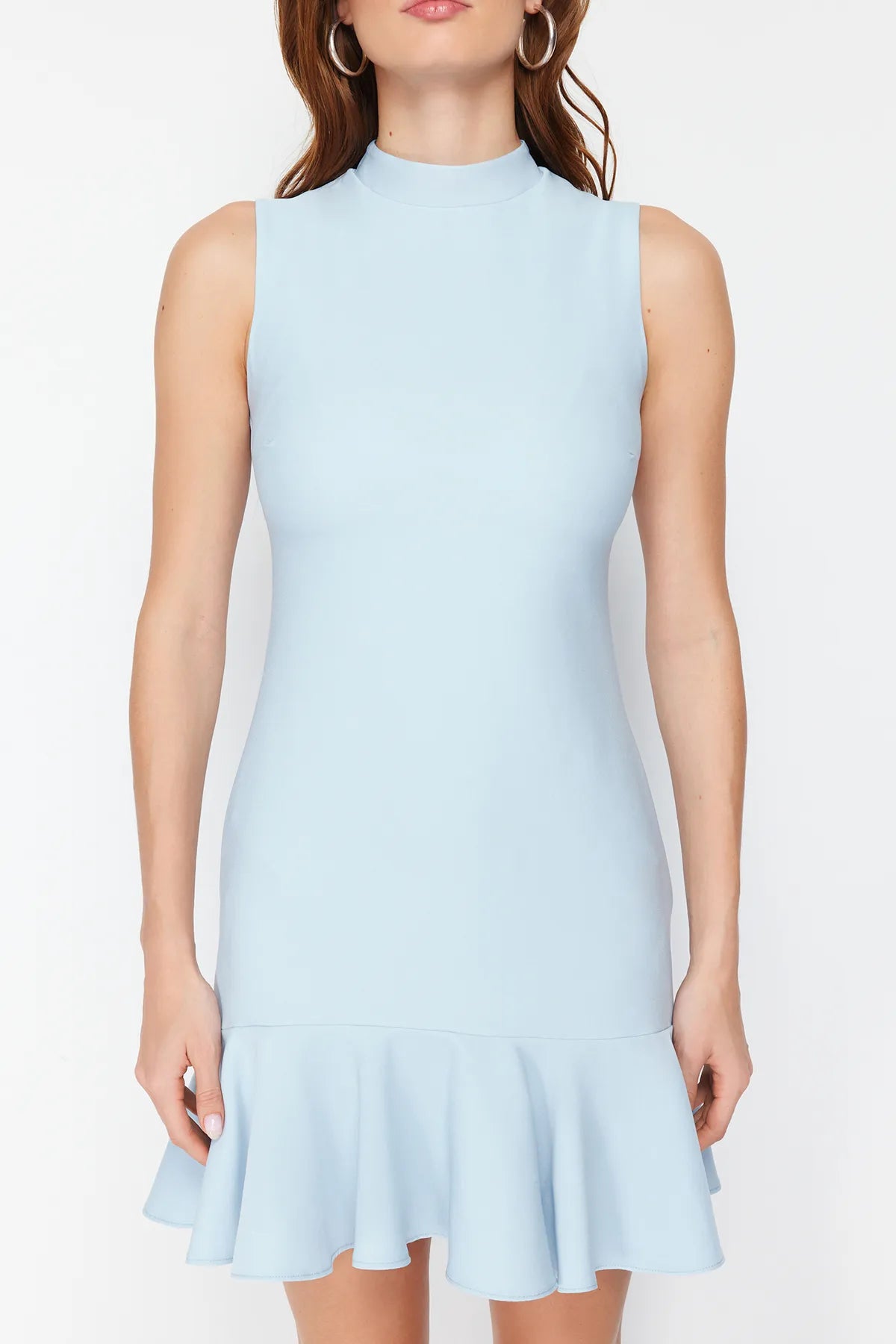 2024 Neues Modekleid Damen-Minikleid im Stil mit Volantrock
