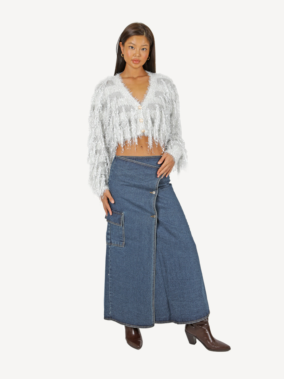 Polly Denim Long Skirt